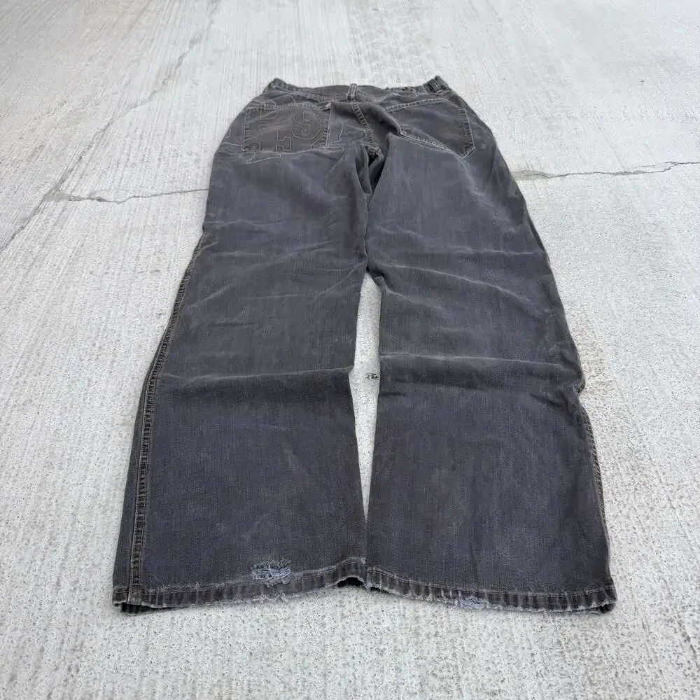 Vintage Phat Farm Y2K Baggy Wide Leg Denim Jeans Black